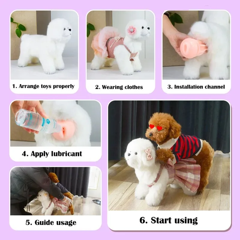 Juguetes sexuales de silicona suave para cachorros, juguetes sensoriales de felpa de razas pequeñas, suministros para mascotas, accesorios para perros, ayudas y comportamiento - imagen 4