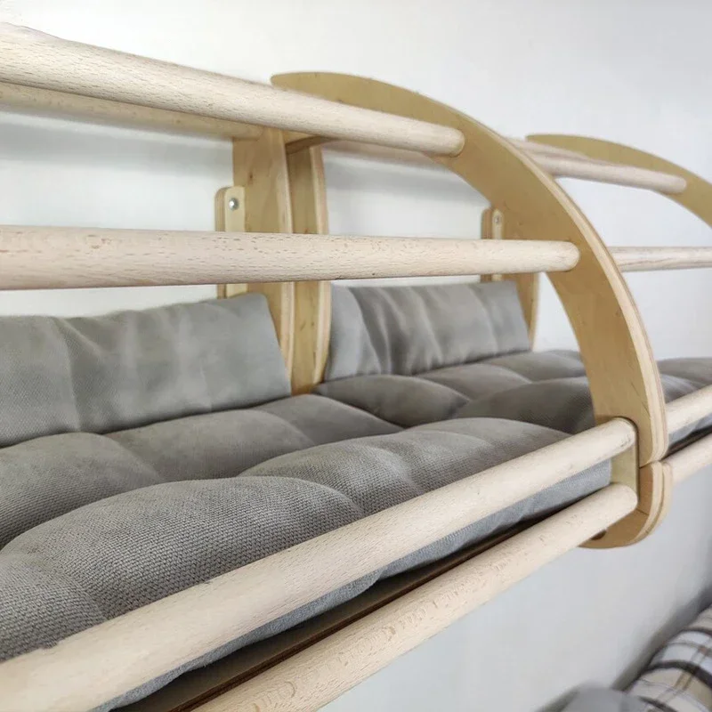 Torre de madera para gatos, árbol para escalar, poste para rascar, productos para mascotas, muebles de pared, rueda para ejercicio - imagen 3