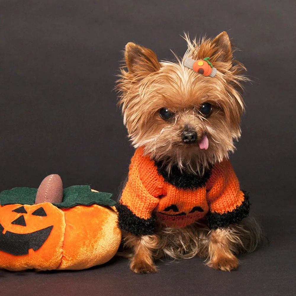 50ps lindo Clip de pelo de perro de Halloween exquisito lindo accesorios para el cabello de perro pequeño para decoración de Halloween mascotas perros productos de aseo - imagen 2