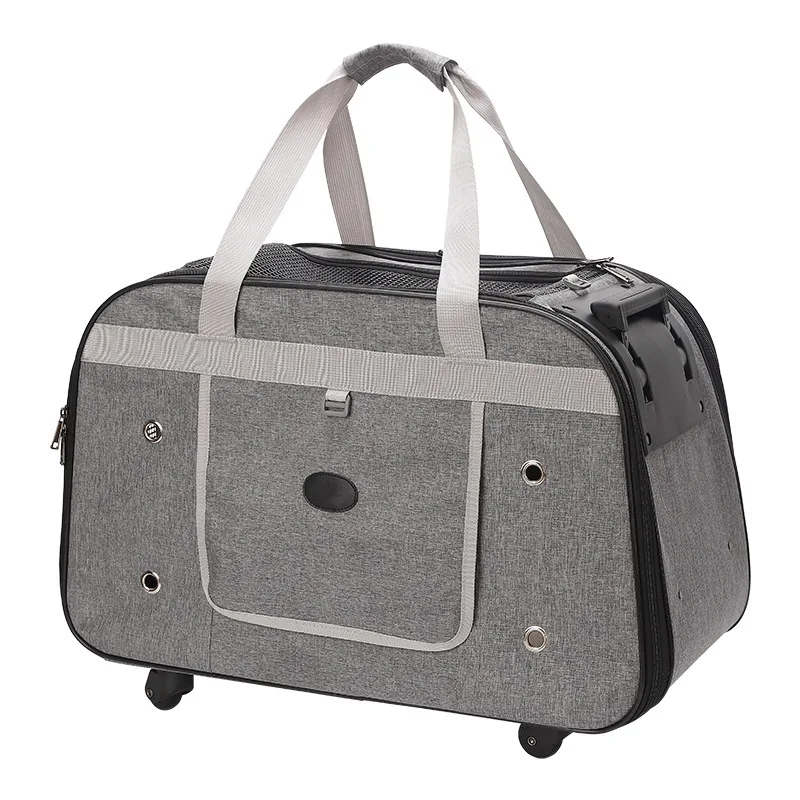 Bolsa plegable para tirante de mascotas, bolsa transpirable de gran espacio para mascotas, tirante portátil de gran capacidad, regalo de vacaciones, suministros para gatos - imagen 5