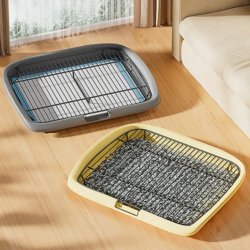 Caja de arena de acero inoxidable para perros grandes, herramientas de limpieza, lavable, inodoro para entrenamiento de cachorros - imagen 5