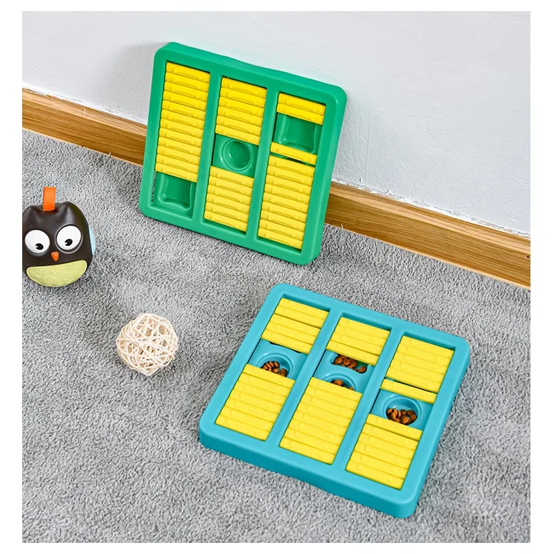 Plato educativo de comida para mascotas, rompecabezas de CI para mascotas, cuenco interactivo para aperitivos, interesante, dispensación lenta, juguetes de alimentación para perros, 1 piezas - imagen 5