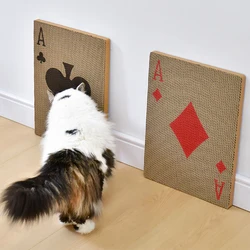 Rascador para gatos con poste vertical y estera de pared