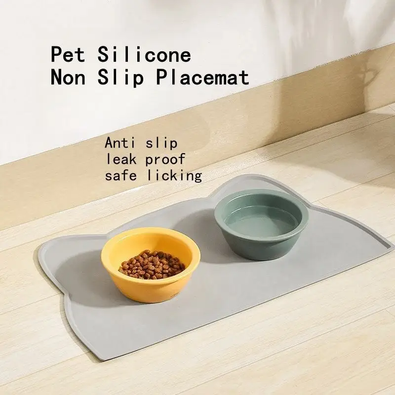 Estera de alimentación de silicona para mascotas, estera de comida para gatos de calidad alimentaria, estera antiadherente impermeable para alimentador de perros y gatos, estera para cuencos de agua, mantel individual para mascotas - imagen 4