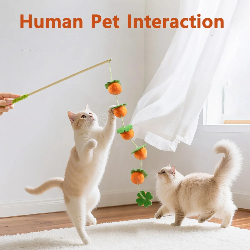 Varita interactiva con plumas para gatos – Juguete enganchar y soltar - imagen 4