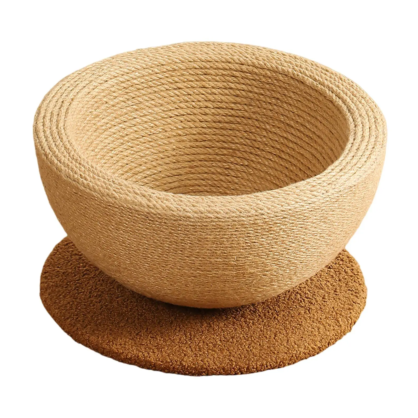 Cat Scratcher Bowl, Sisal Cat Scratcher Bed, Kitten Sleeping Nest, Cat Scratching Pad for Kitten Outdoor Claw Grinding