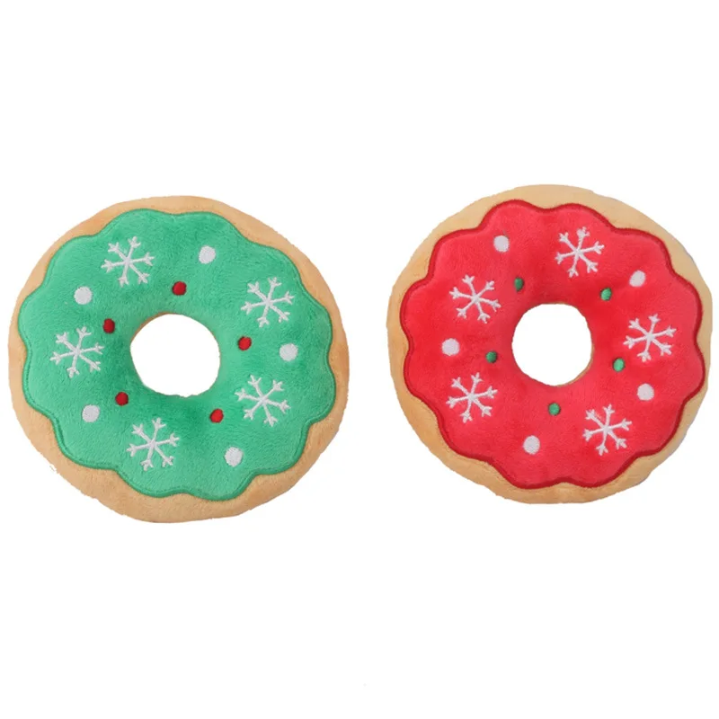 Juguetes navideños para perros de peluche para perros grandes y pequeños, productos para mascotas, accesorios para perros, juguete con dientes para masticar chirriantes - imagen 5