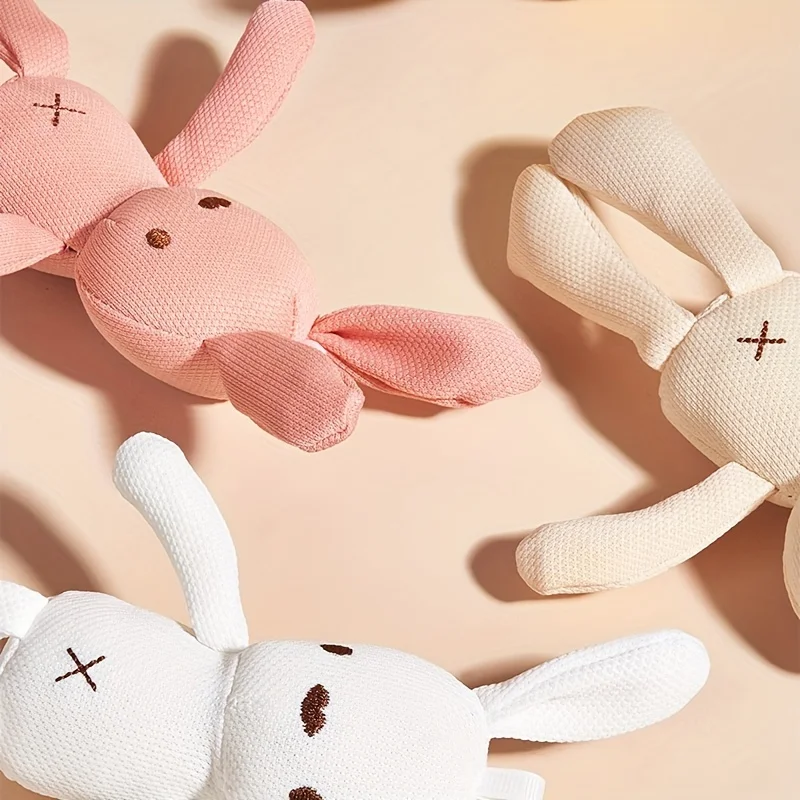 A random color Easter cartoon rabbit pet plush toy with dogs, cats interactive play Valentine's Day, party birthday gifts - imagen 4