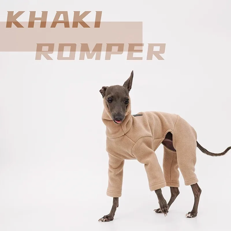 Ropa de invierno cálida para perros, chaqueta de lana Polar de doble cara de cuatro patas, cuello alto - imagen 3