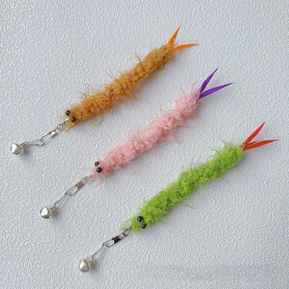 2 uds/3 uds camarones de peluche mascota gato juguete accesorios de repuesto divertido palo de rompecabezas varita de juguete