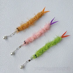 Camarón de peluche para gatos - varita de juguete