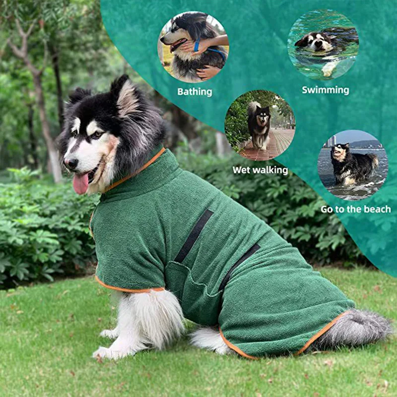 Albornoz cálido para perros – Secado rápido y microfibra absorbente - imagen 3