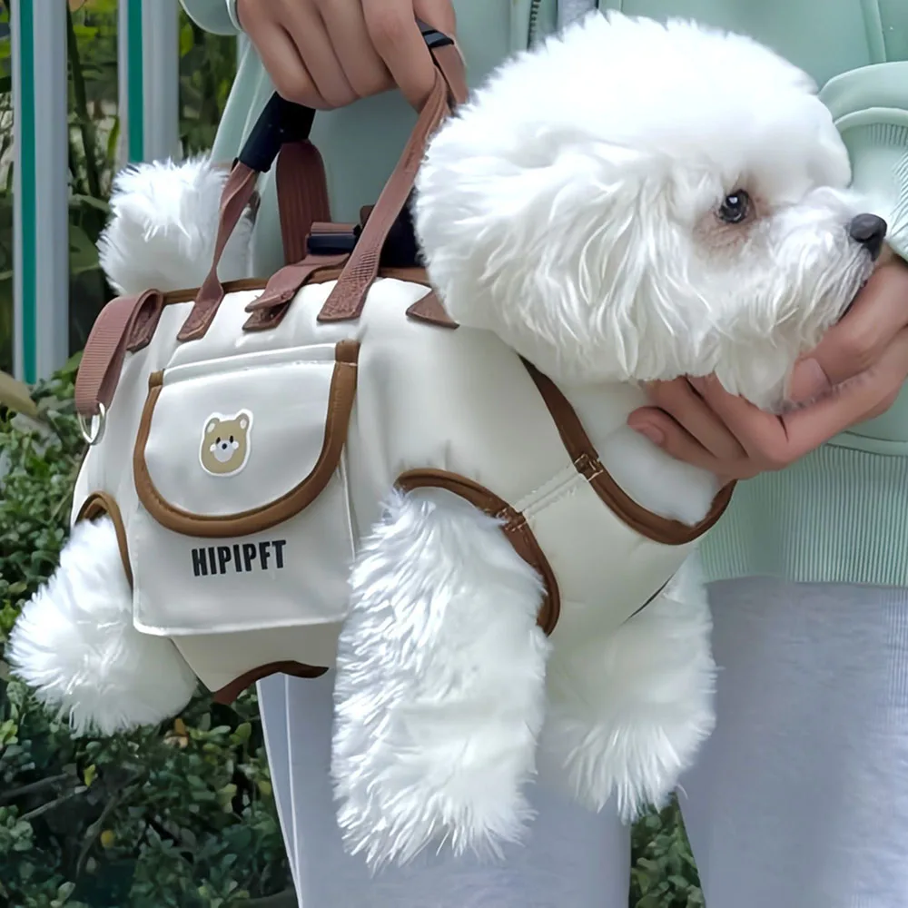 Bolsa transportadora para mascotas para gatos y perros pequeños: portátil al aire libre, transpirable, de mano y cruzada, liviana para viajes, - imagen 2