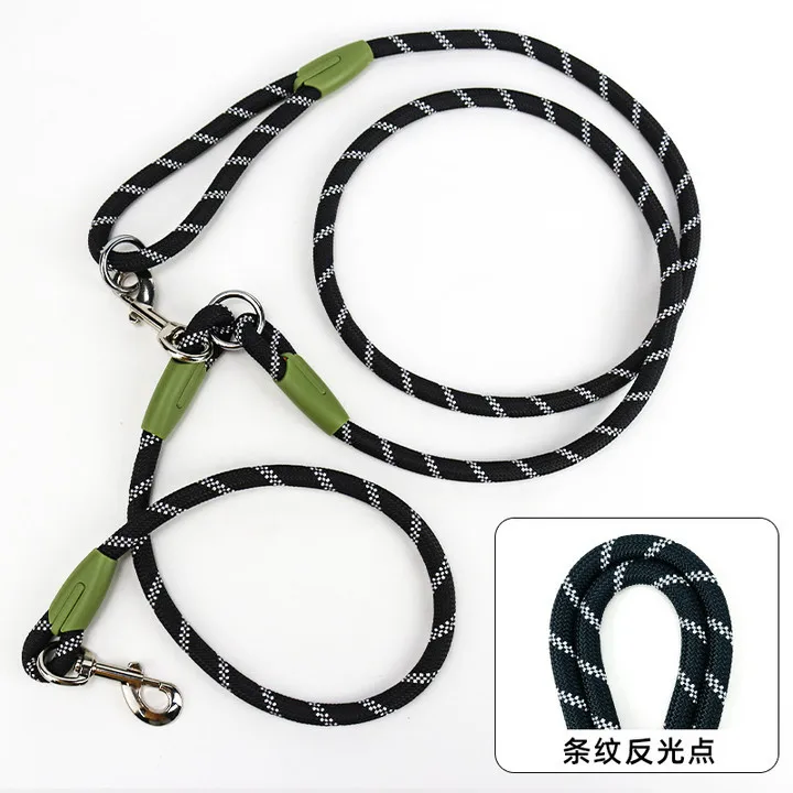 Correas de nailon reflectantes para perros, cadena de tracción, cables para correr, caminar, manos libres, cadena de cuerda para perros pequeños y grandes - imagen 4