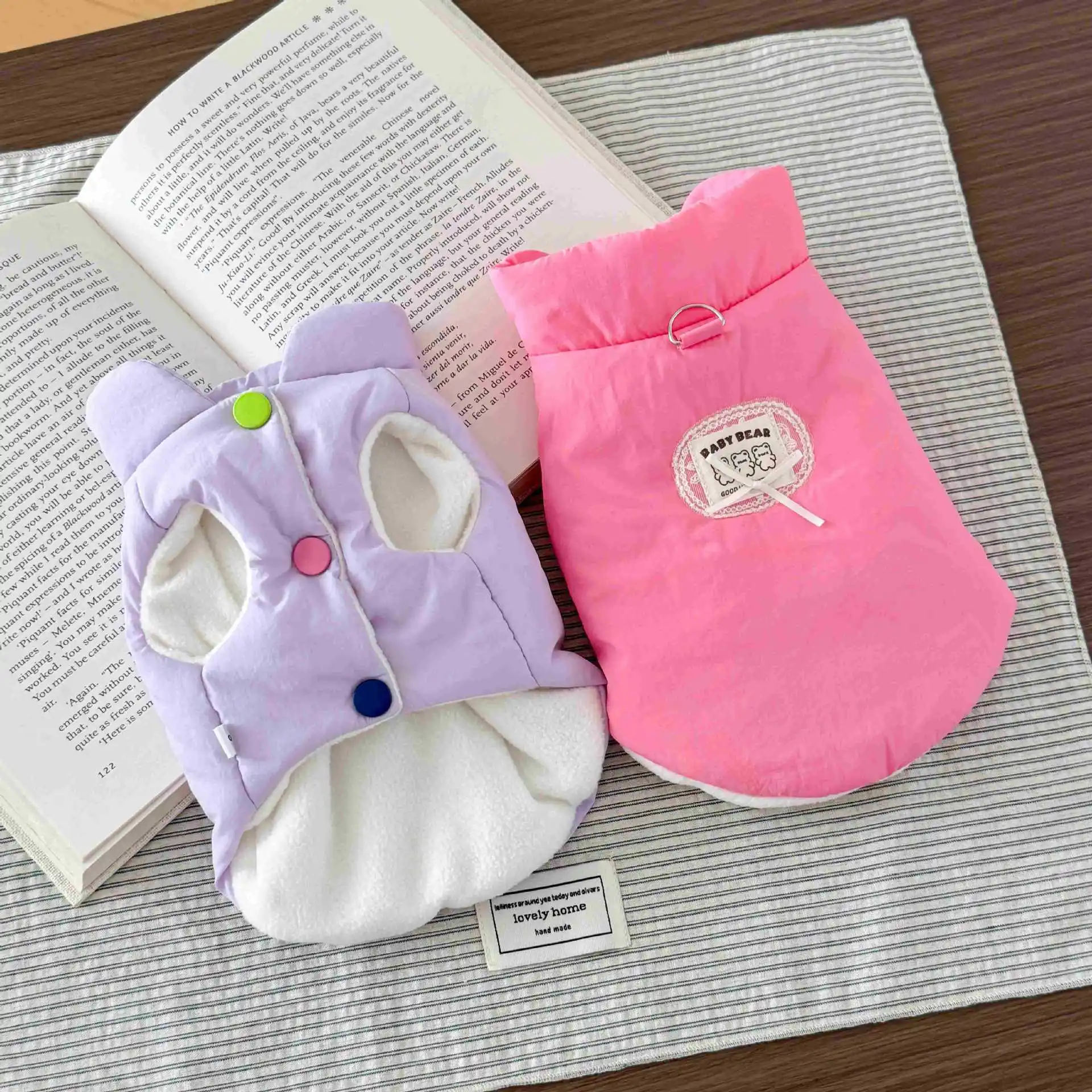 Abrigo de color caramelo para otoño e invierno para mascotas, chaleco grueso y cálido a prueba de viento para perros, ropa para perros pequeños, ropa para cachorros - imagen 2