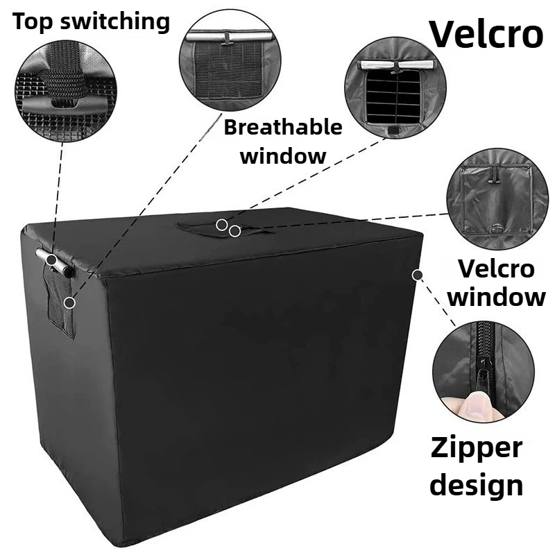 Cubierta impermeable para jaula de perrera para perros, tela Oxford a prueba de viento, cubiertas para perrera grande para perros, suministros portátiles plegables a prueba de sol para mascotas - imagen 4