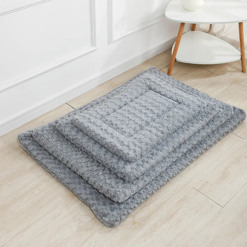 Cama lavable de doble cara para perros, almohadilla para cajas de perros, almohadas de felpa para cachorros y gatos, para perros pequeños, medianos y grandes, alfombra suave y esponjosa para perros - imagen 4