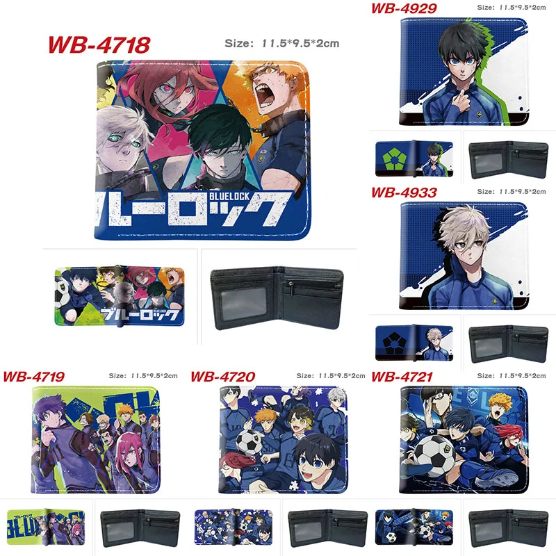 Monedero doblez anime Blue Lock Isagi Yoichi PU para fans