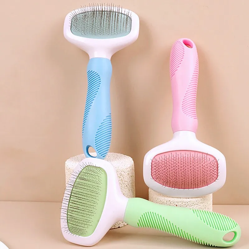 Peine para perros, cepillo de masaje para perros, removedor de pelo para mascotas, dientes largos, peine para perros, peines de acero inoxidable para perros, cepillo de aseo, suministros para mascotas - imagen 2