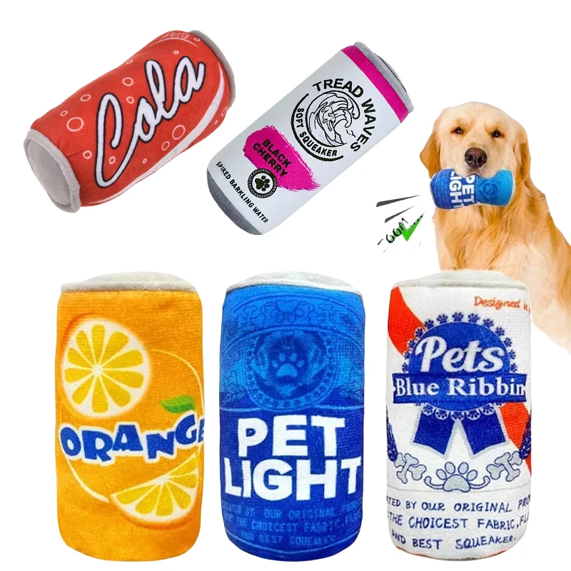 Botella de vino de perro de peluche, sonido para masticar, botella de cerveza suave, juguete divertido, resistente a mordeduras, chirriante, alivia el aburrimiento