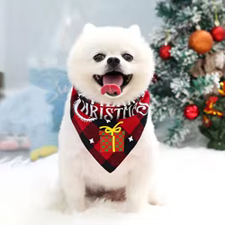 Pañuelo babero reversible para perros – Estampado navideño