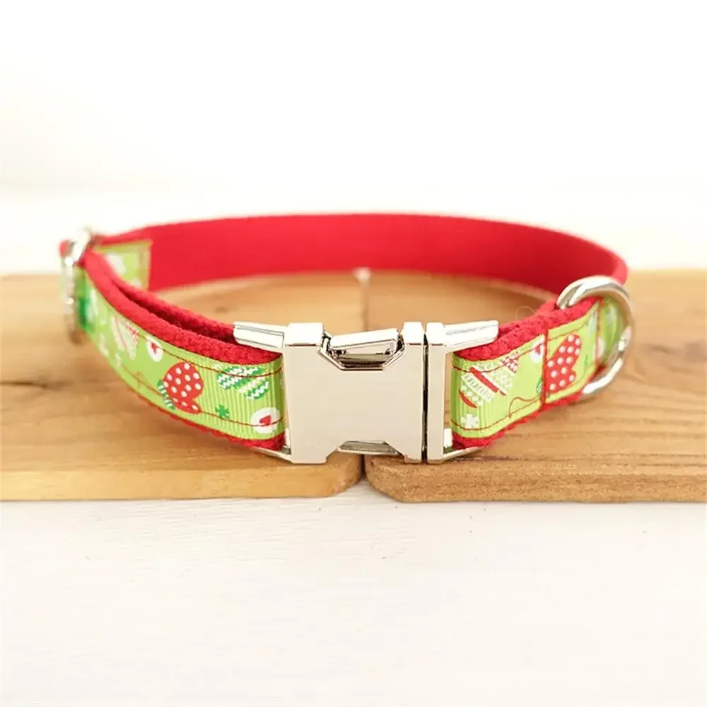 Collar de perro personalizado con grabado gratuito, correa para mascotas a juego, hebilla de Metal de contactos personalizados, collares para mascotas con frutas bonitas - imagen 2