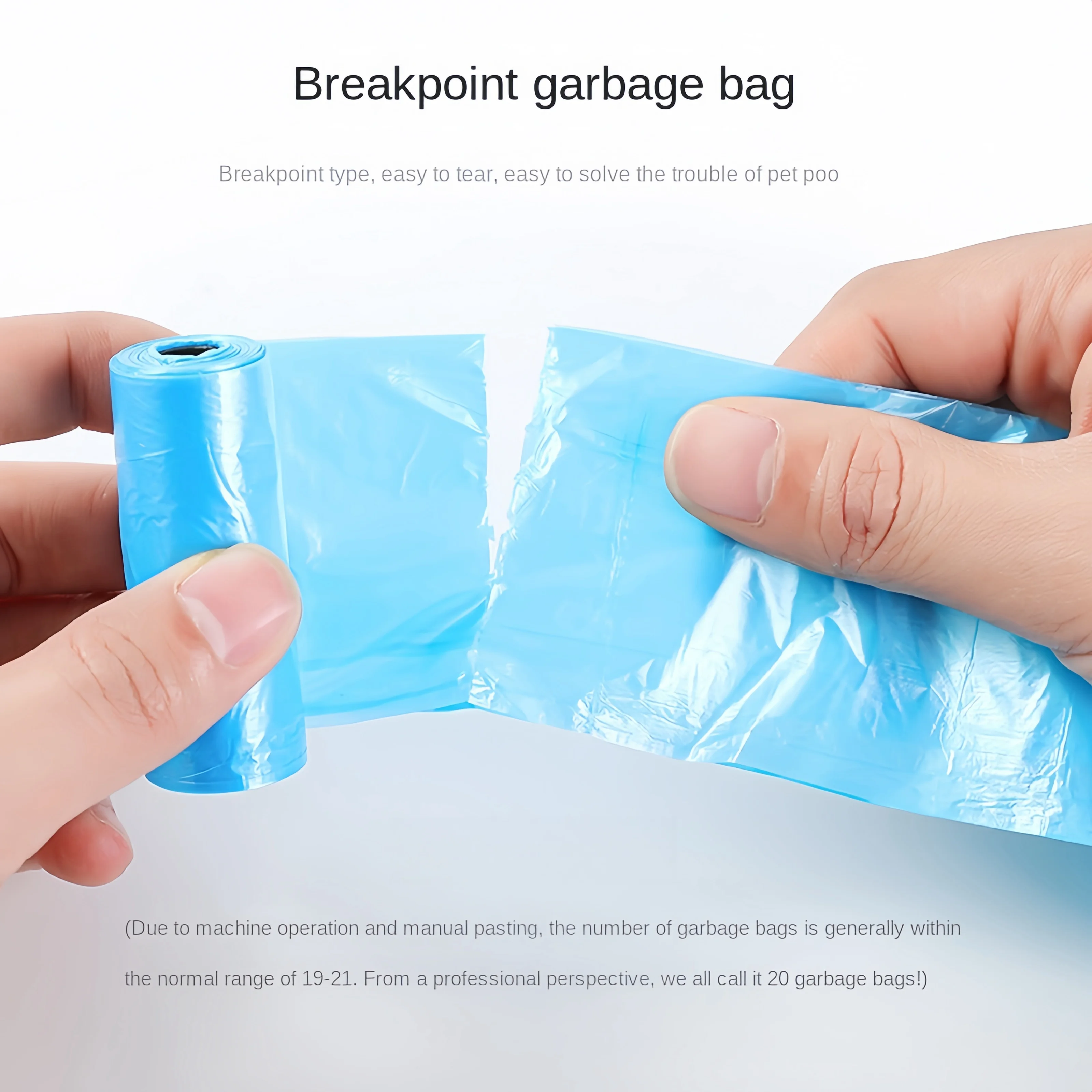 Bolsas para excrementos de perros, bolsas ecológicas a prueba de fugas para excrementos de perros, 15 bolsas/rollo, bolsa de basura para limpieza al aire libre, herramientas dispensadoras de bolsas para excrementos de perros - imagen 5