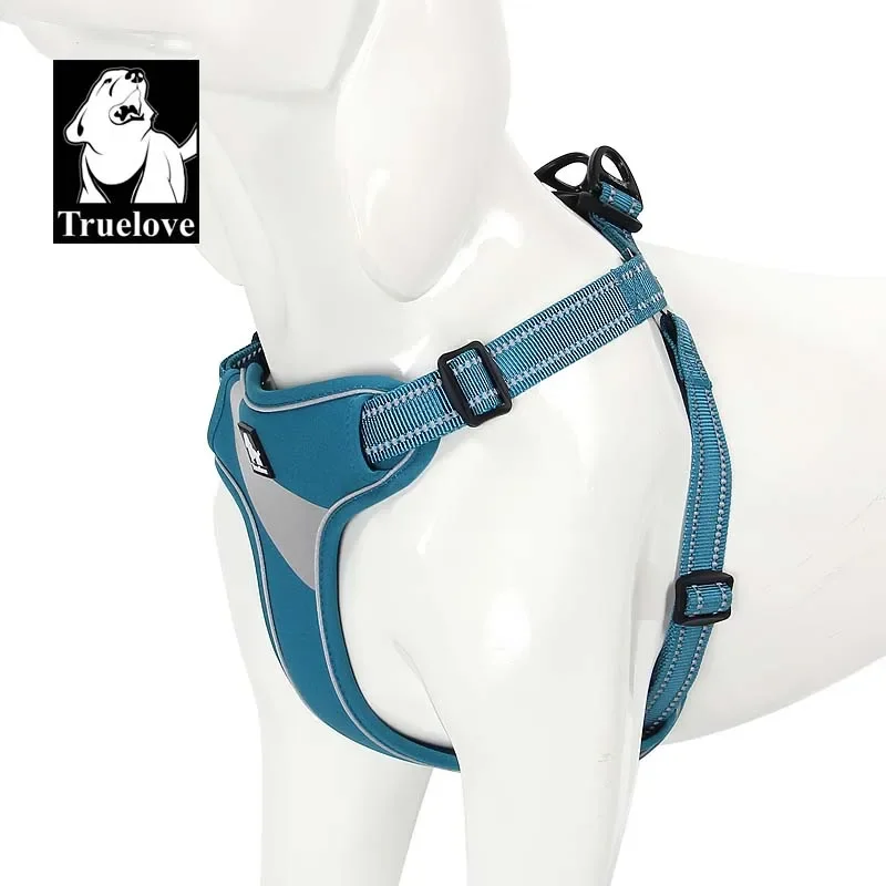 Truelove ajustable fácil en el arnés para mascotas para perros aventura al aire libre 3M reflectante perro Halter protector Nylon caminar arnés para perros chaleco - imagen 2