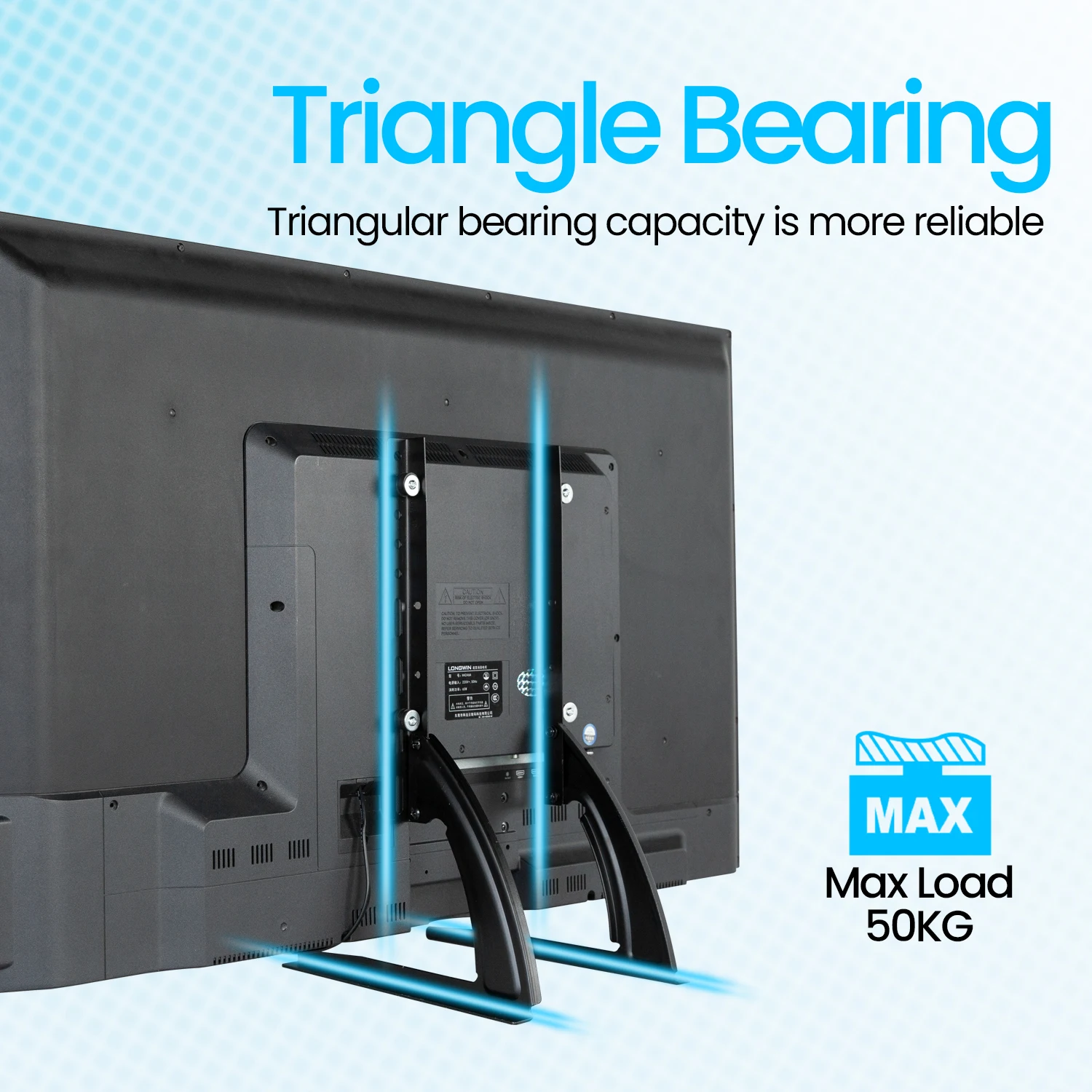 BEISHI-Patas universales para soporte de TV de mesa, para televisores LCD/LED/OLED/Plasma de 32-75 pulgadas, soporte duradero para Monitor de pantalla plana y curva, 50KG - imagen 5