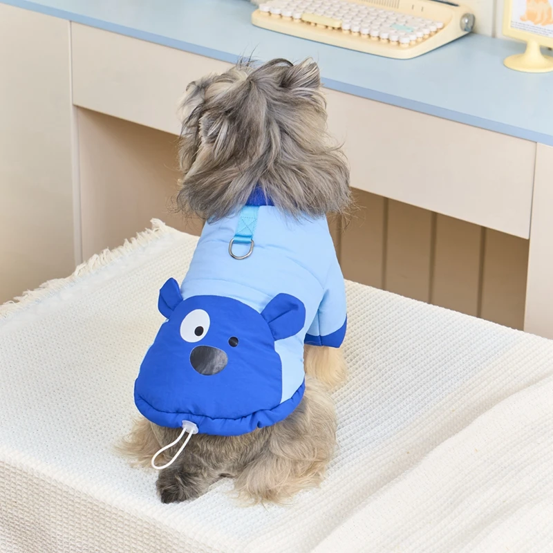 Ropa de invierno para perros, chaqueta cálida a prueba de frío para exteriores, ropa para cachorros de Bulldog Francés Chihuahua, abrigo para perros a prueba de viento - imagen 2