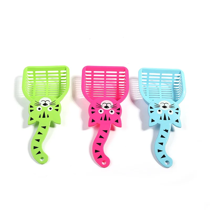 Caja de arena de dibujos animados para gatos, pala de arena para mascotas, herramienta de limpieza para cachorros y gatitos, suministros de limpieza de inodoro - imagen 2