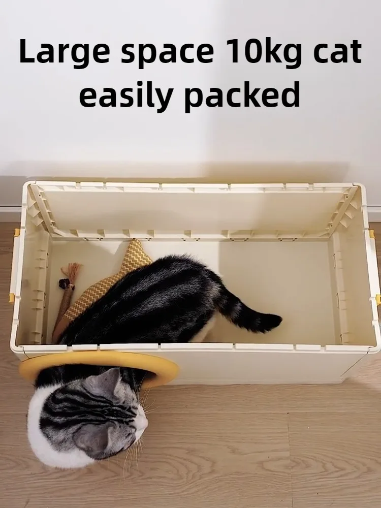 Cama nido para gatos grande, tablero para rascar ocultar, caja nido para gatos, almacenamiento interior, Villa de lujo, suministros multifuncionales grandes para mascotas - imagen 5