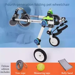 Silla de ruedas para perros para piernas traseras, rehabilitación de parálisis de extremidades traseras, silla de ruedas para caminar, auxiliar para discapacitados, cuidado de soporte de pierna trasera para mascotas