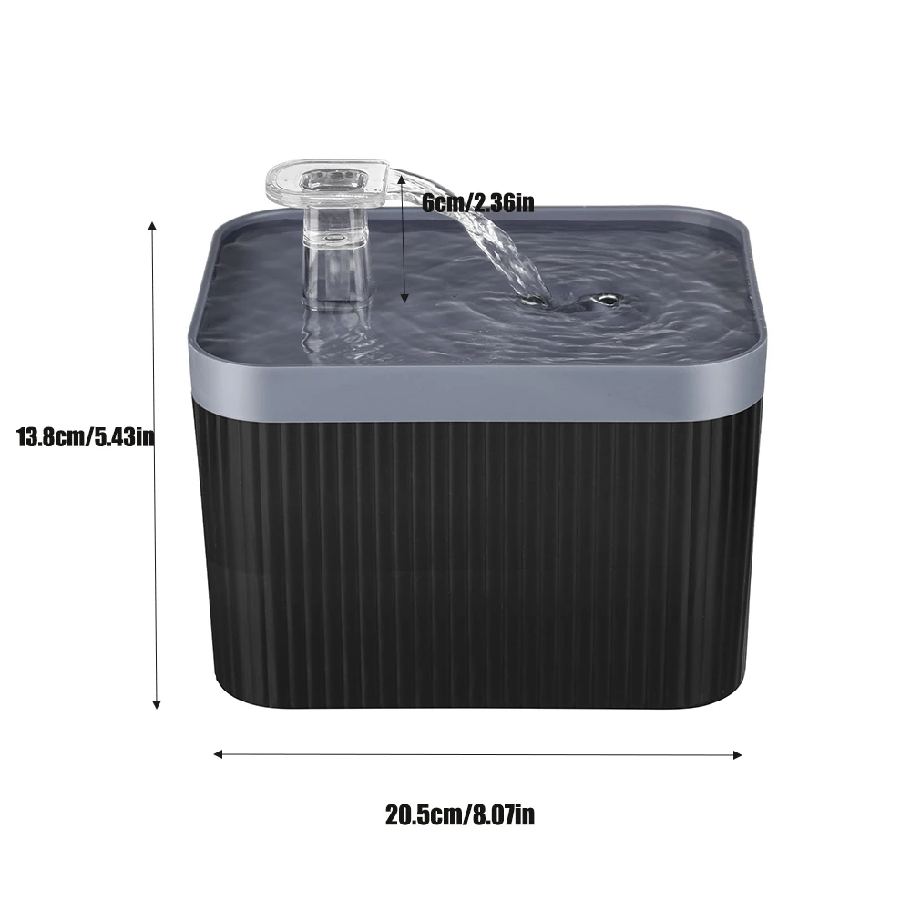 Fuente de agua para gatos de gran capacidad de 2,5 L, fuente para mascotas con filtro ultrasilencioso para gatos, cachorros y hogares para mascotas múltiples, suministros para mascotas