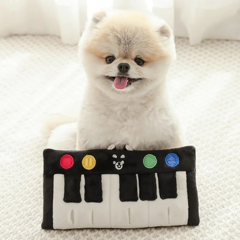 Juguetes de comida oculta en forma de Piano para perros, juguetes de llamada BB, juguetes de papel de sonido para mascotas, rompecabezas interactivo para mascotas - imagen 3