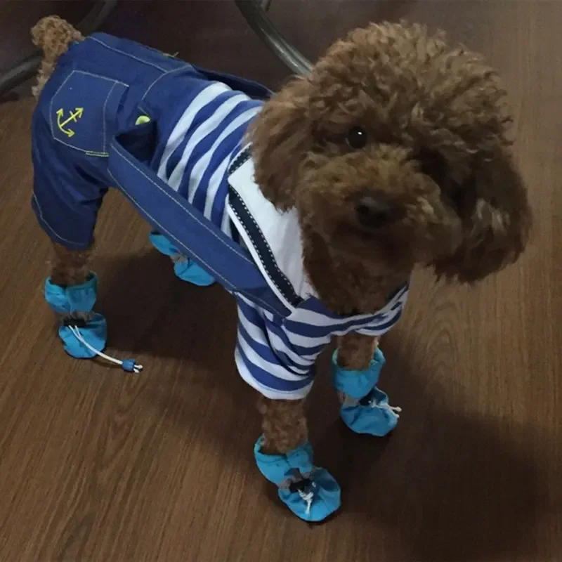 VIP 4 unids/set zapatos impermeables de invierno para perros cálidos - imagen 4