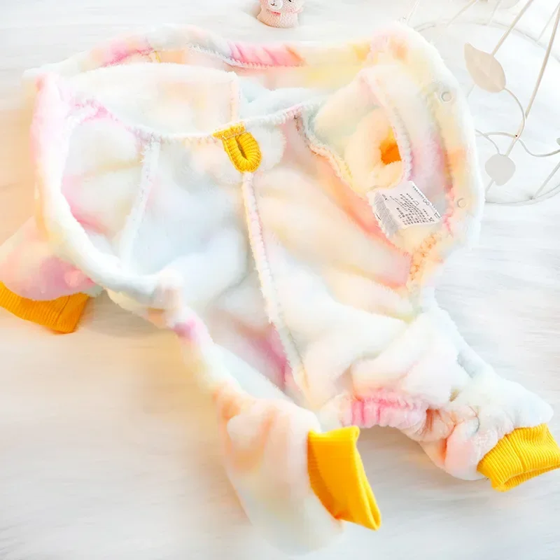 Mono de invierno para perro y gato, ropa de Cosplay, pijama cálido de felpa para mascotas pequeñas, abrigo de cachorro Schnauzer Pomerania, ropa para cachorro - imagen 4