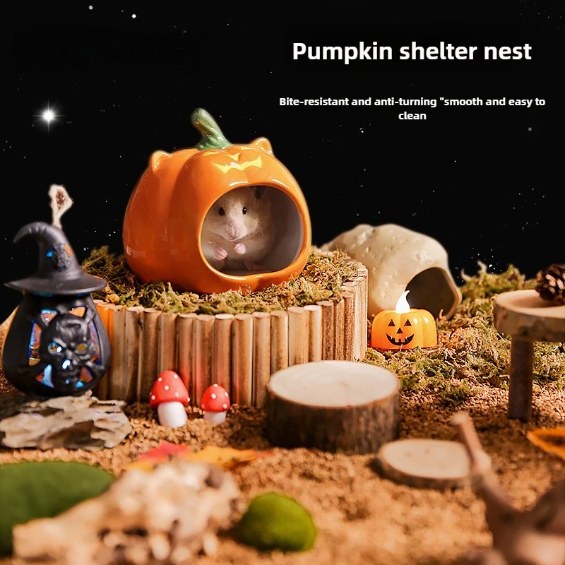 Nido cerámico en calabaza para hámsteres y roedores pequeños - imagen 2