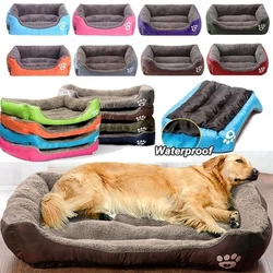 Cama nido impermeable 2 en 1 para perros y gatos de lana suave