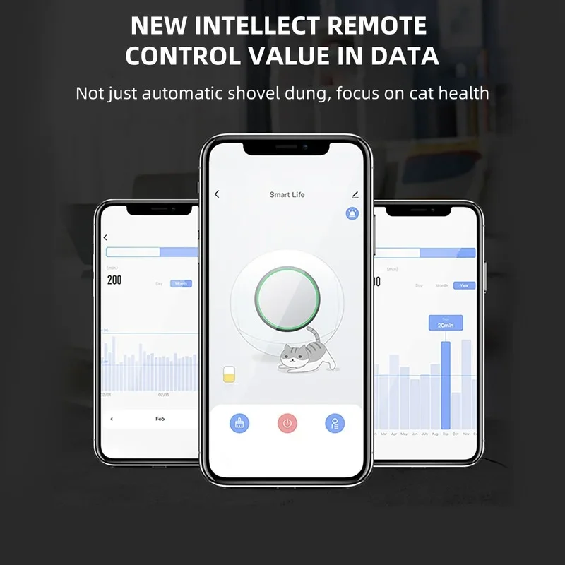Caja de arena inteligente automática para gatos, inodoro grande tipo cajón, completamente cerrado, antisalpicaduras, autolimpieza, Wifi - imagen 4