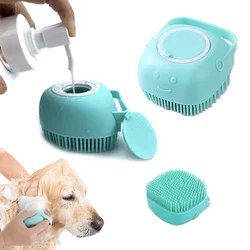 Cepillo de champú para perros y gatos, peine de masaje, depurador de aseo para bañarse, pelo corto, goma de silicona suave, accesorios de ducha para mascotas