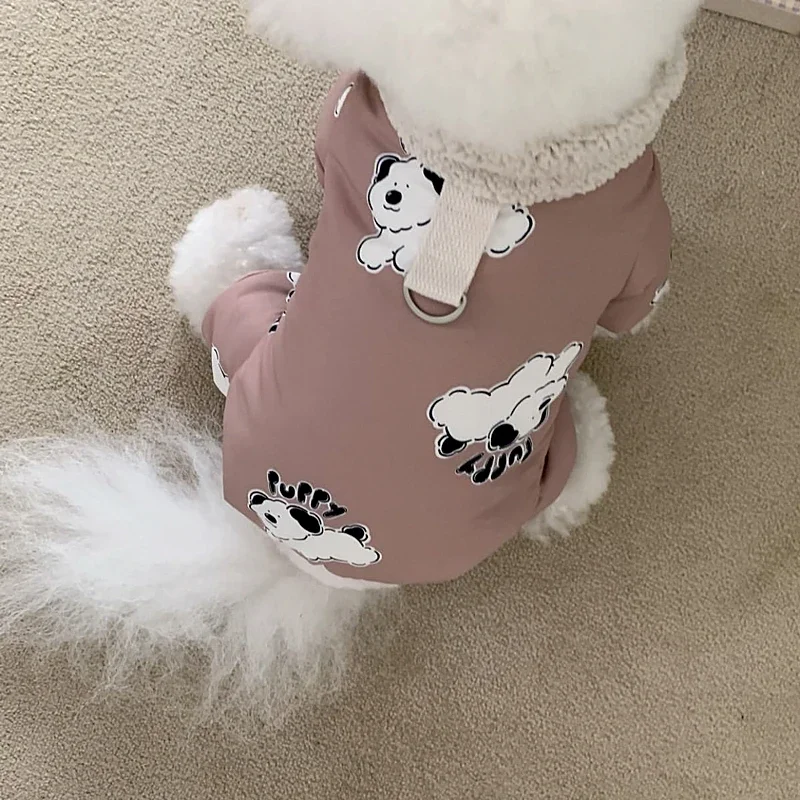 Abrigo plumon calido de peluche para perros pequenos, Pomerania - imagen 3