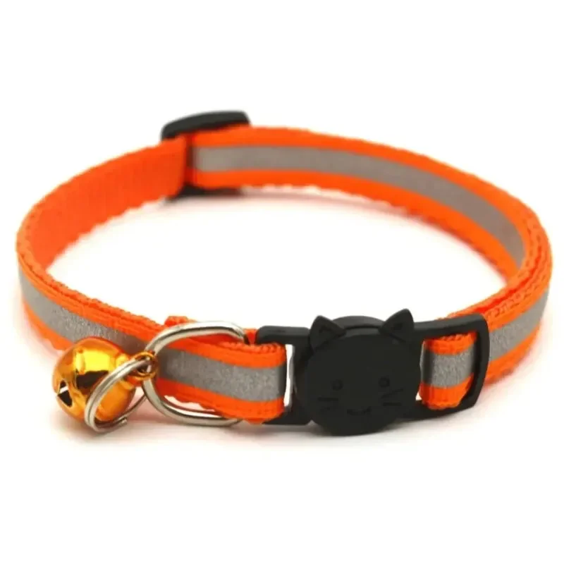 Nueva correa para el cuello, Collar reflectante para perros y gatos, Collar de seguridad de nailon para gatitos y cachorros, accesorios para correa para cachorros y mascotas con campana colorida - imagen 3