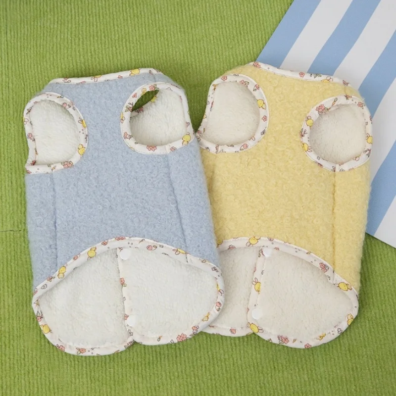 Cárdigan de peluche para perro, abrigo cálido y suave para perro, chaqueta de otoño para cachorro, abrigo con estampado de oso, chaleco para gato, chaqueta, trajes para mascotas Chihuahua - imagen 5