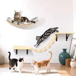 Estantes de pared para gatos: dormir, jugar y trepar en un mueble