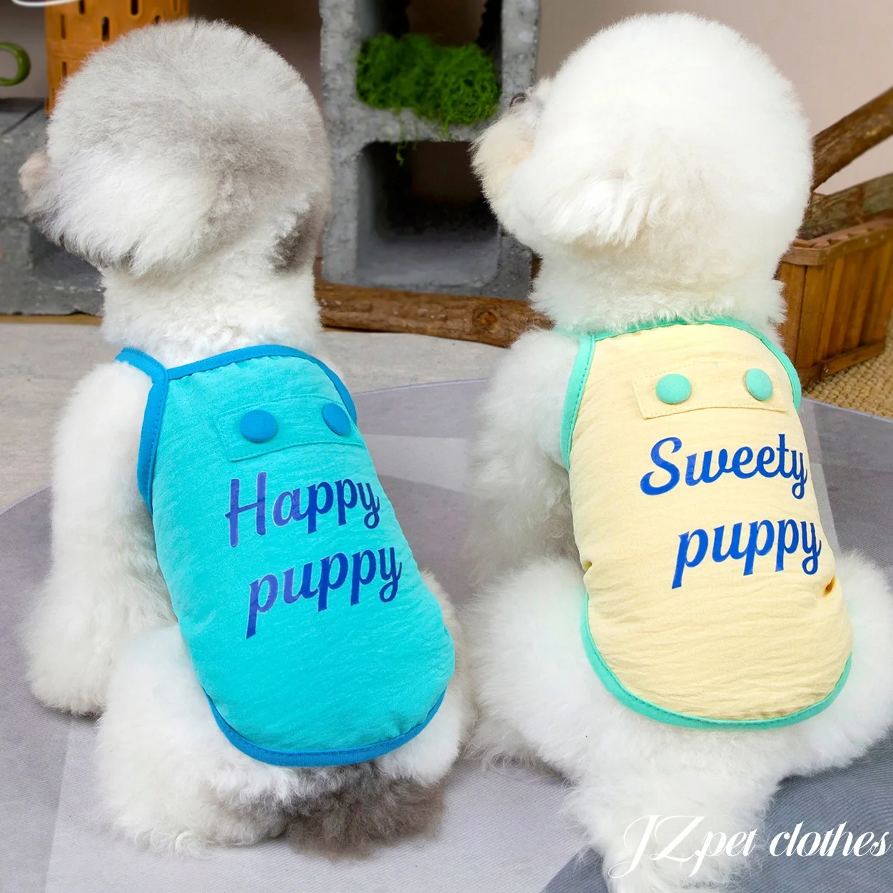 Ropa de primavera para gatos y perros pequeños – Chaleco Teddy bordado - imagen 3