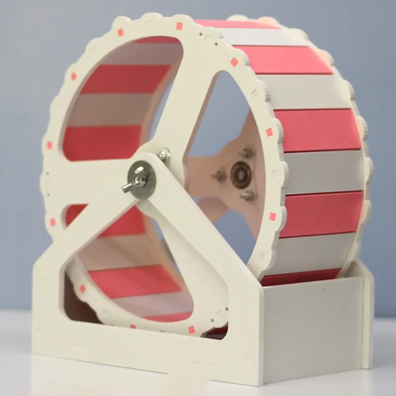 Rueda para correr con soporte, oso dorado, cinta de correr para hámster, suministros para mascotas Chinchilla, decoración interior - imagen 4