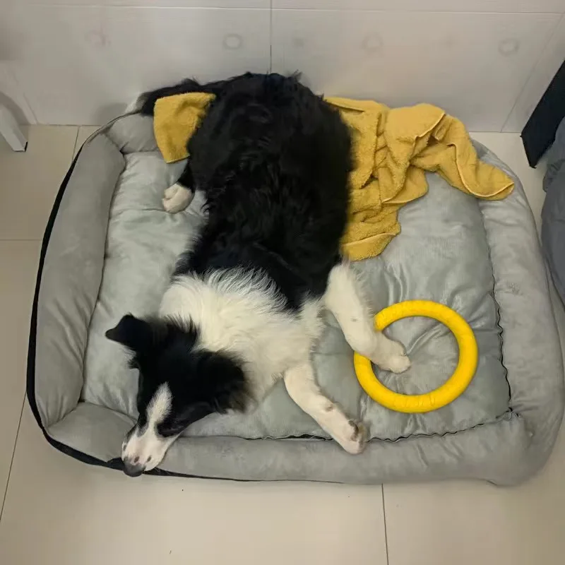 Cama grande de invierno para perros, casa cálida de lana para mascotas XXS a XXL para perros pequeños, medianos y grandes, sofá lavable para mascotas Golden Retriever Border Collie - imagen 4
