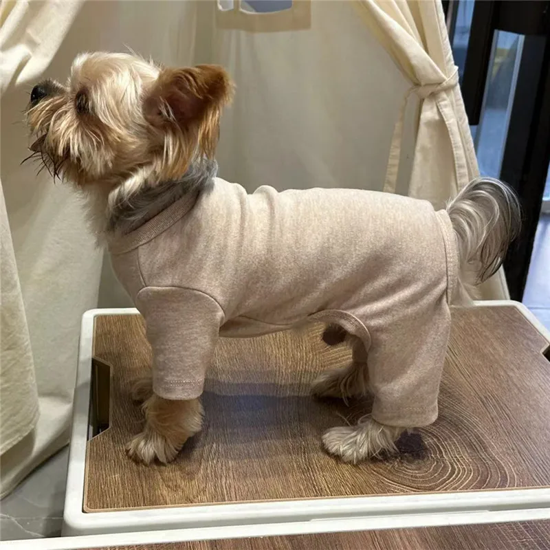 Ropa de algodón puro para perros, Pijamas para perros de niño y niña en 5 colores, monos para perros pequeños y medianos, mono para cachorros y gatitos, Pijamas Chiwa Yorkie - imagen 3