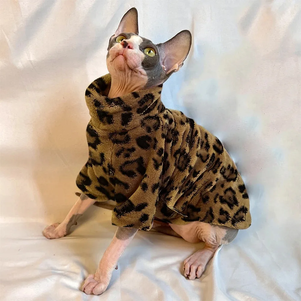 Ropa para gatos Sphynx, ropa para gatos, moda de invierno, ropa suave y cálida para gatos, ropa cómoda y gruesa sin pelo para gatos y gatitos - imagen 2